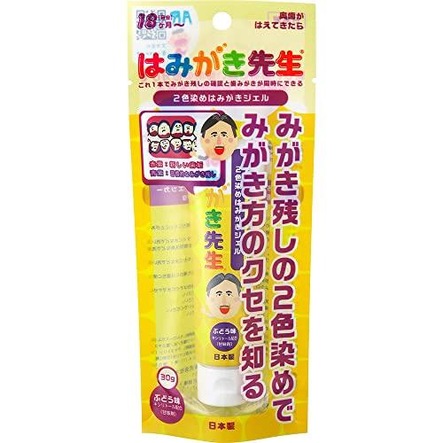 はみがき先生 2色染めはみがきジェル 30g ぶどう味