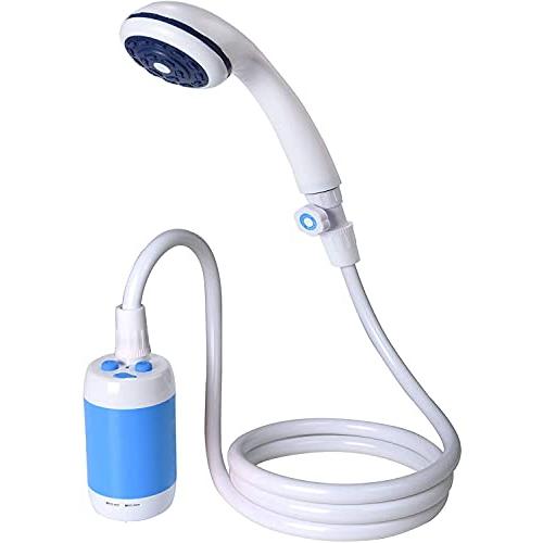 Laserbeak ポータブル電動ポンプシャワー屋内または屋外のシャワーペット入浴 (ライトブルー)