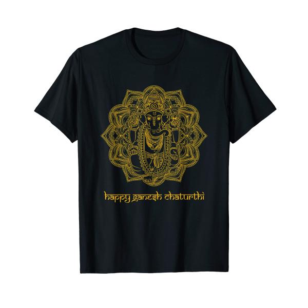 ガネーシャ マンダラ ガネーシャ チャトゥルティ ヒンドゥー教 Tシャツ