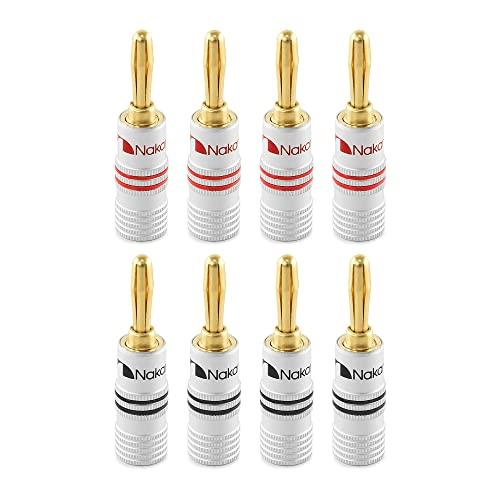 Nakamichi バナナプラグ banana plugs 24K金メッキ スピーカーケーブルコネク...