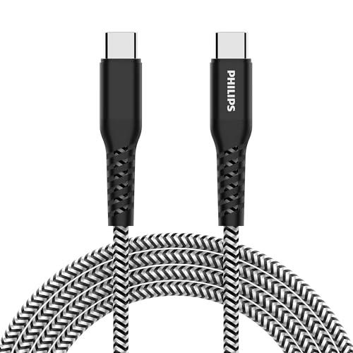 Philips (フィリップス) 2m USB-C to C 高耐久ケーブル iphone15対応 ...