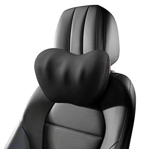 XBERSTAR ネックパッド 車 ネッククッション 車載用 ネックピロー レザー ヘッドレスト 低反発 ネックサポートパッド 頸椎サポート枕 旅行｜earth-c