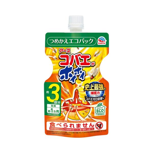 コバエがホイホイ つめかえエコパック ジェル (約3回分/117g) コバエ取り 詰替え用 キッチン...