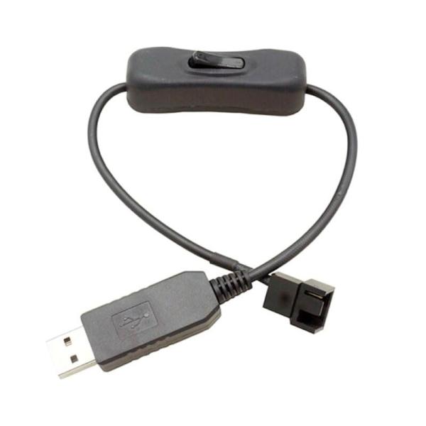XYZA 風神 PC ファン用 スイッチ付き USB電源 変換ケーブル 12V 昇圧回路内蔵 3pi...