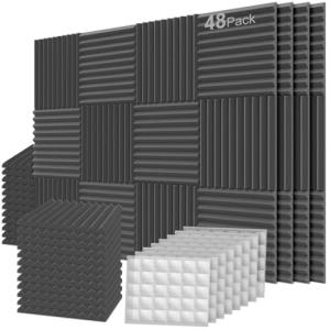 JBER 吸音材 防音シート 2.5*30*30cm 防音 遮音 防音材 壁に貼る 消音 騷音 吸音パネル 吸音対策 樂器 室?裝飾 ウレタンフォーム