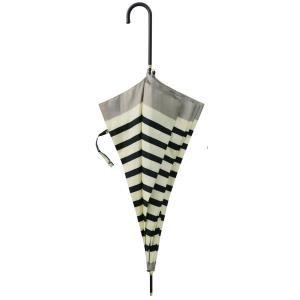 宮嶋 長傘 60cm ジャンプスリム 8mm耐風骨 カラーボーダー ベージュ 【17920】