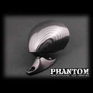 [アウトレット：20%OFF!!]　PHANTOM エアロミラー 汎用サイドミラー SPORT2 (カーボン柄)イタリアン・クラシック・デザイン ビタローニ セブリングタイプ