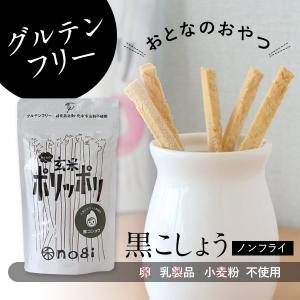 おとなの玄米ポリッポリ 黒こしょう味 ×6袋セット グルテンフリー アレルギー対応 nogi 禾｜earth-shop