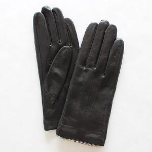 洋革×ラビットファーグローブ　ブラウン クロエ Chloe ファー付 手袋 グローブ レザー ブラウン 羊皮 ラビット