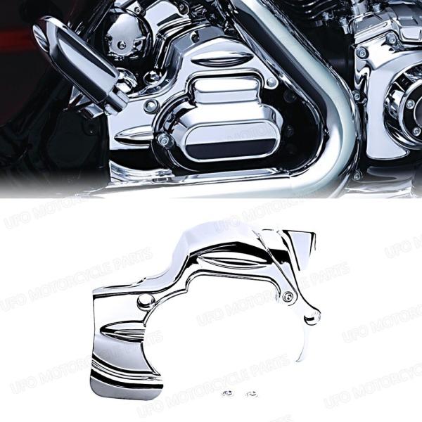 トランスミッションカバー クローム ハーレーツーリング クリアキン flh ロードキング ロードグラ...