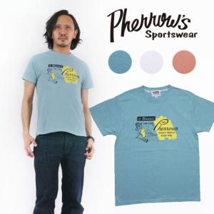 Pherrow's（フェローズ） 半袖 サガラ刺繍 ロゴ 30TH プリントT T