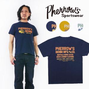 フェローズ PHERROW'S 半袖 Tシャツ プリント PHERROW'S DENIM 21S-PT11