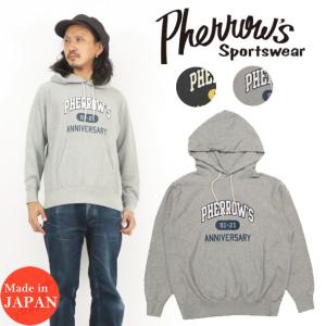 Pherrow's（フェローズ） 長袖 プリント プルオーバー パーカー
