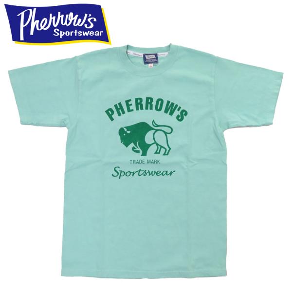 フェローズ PHERROW&apos;S 半袖 Tシャツ プリント バッファロー Buffalo 24S-PT...