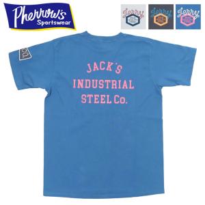 フェローズ PHERROW'S 半袖 Tシャツ プリント JACK′S INDUSTRIAL STEEL CO. 24S-PT3 2024年春夏新作｜earthmarket1