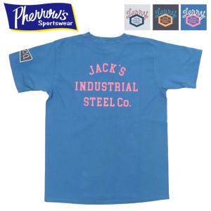 フェローズ PHERROW&apos;S 半袖 Tシャツ プリント JACK′S INDUSTRIAL STE...