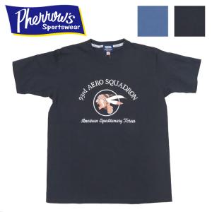 フェローズ Pherrow&apos;s 半袖 Tシャツ プリント &quot;93rd AERO SQUADRON&quot; ...