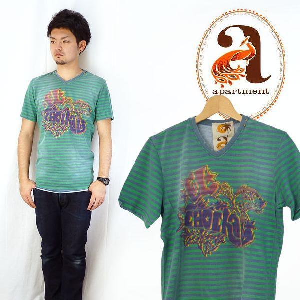 Apartment アパートメント ユーズド風ボーダーＴシャツ CHOCHAL