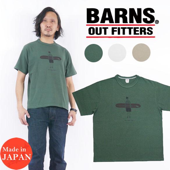 バーンズ BARNS 半袖 プリント Tシャツ BR-21130