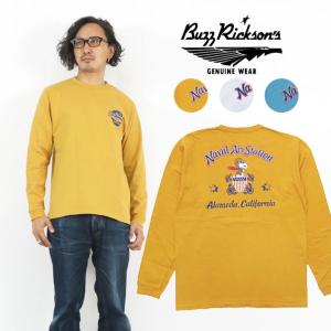 バズリクソンズ BUZZ RICKSON'S 長袖 Tシャツ プリント  MADE IN USA BR68892｜earthmarket1