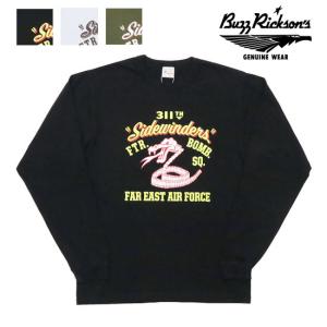 バズリクソンズ BUZZ RICKSON'S 長袖 Tシャツ プリント 311th FTR-BOMB SQ.  MADE IN USA BR69059｜earthmarket1