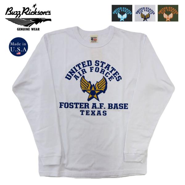 バズリクソンズ BUZZ RICKSON'S 長袖 Tシャツ プリント "U.S. AIR FORC...