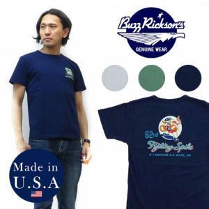 BUZZ RICKSON'S バズリクソンズ 長袖 Tシャツ プリント MADE IN USA