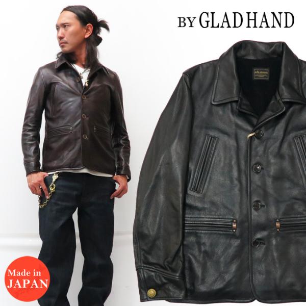 BY GLAD HAND バイ グラッドハンド 「GOOD FELLOWS」 カウハイド レザー ジ...