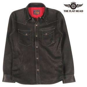 フラットヘッド THE FLAT HEAD ディアスキン シャツ 鹿革 レザー FN-LS-DS004