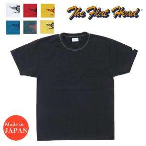 フラットヘッド THE FLAT HEAD 半袖 Ｔシャツ プリント SMALL FLYING WHEEL THCシリーズ FN-THC-003｜earthmarket1