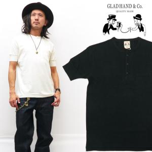 GLAD HAND（グラッドハンド） 長袖 Tシャツ ヘンリーネック ワッフル