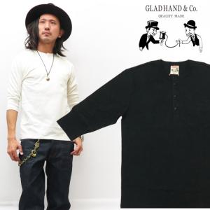 GLAD HAND（グラッドハンド） 半袖 ヘンリーネック ポケット Tシャツ