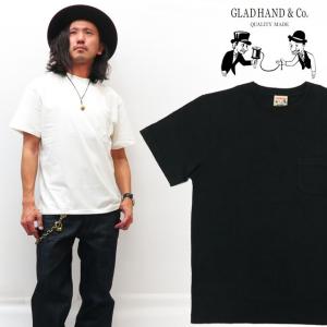 GLAD HAND（グラッドハンド） 半袖 ヘンリーネック ポケット Tシャツ