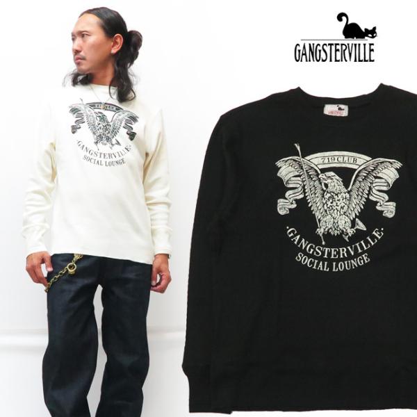 GANGSTERVILLE ギャングスタービル 長袖 クルーネック ワッフルTシャツ 7.19 CL...