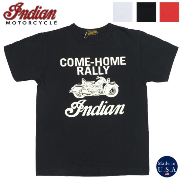 インディアンモーターサイクル Indian Motorcycle 半袖 プリント Ｔシャツ COME...