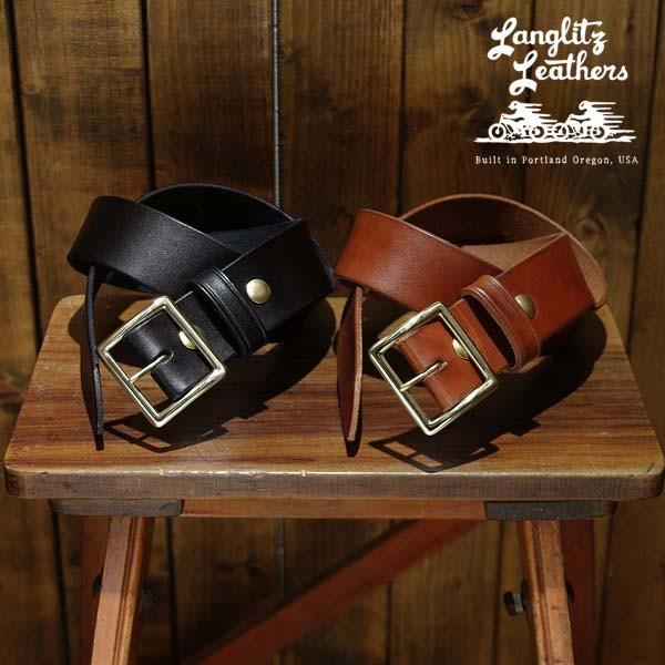 ラングリッツレザーズ Langlitz Leathers A.E.Nelson レザーベルト プレー...
