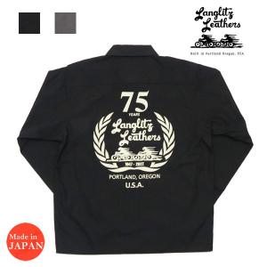 Hanes◇90s/USA製/Langlitz Leathers/Tシャツ/L/コットン/GRY/プリント