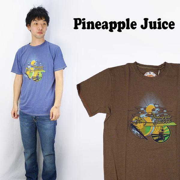 Pineapple Juice パイナップルジュース プリント半袖Tシャツ ライダー