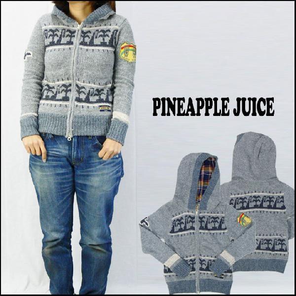 Pineapple Juice パイナップルジュース ニット（セーター）フルジップパーカー XS