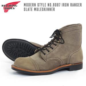 レッドウィング REDWING Iron Ranger アイアンレンジャー スレート ミュールスキナー ラフアウト STYLE NO.8087 ワーク ブーツ レザー｜earthmarket1