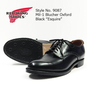 REDWING レッドウィング ブルーチャー オックスフォード シューズ ブラック BLACK  Esquire  Mil-1 Blucher Oxford  rw9087｜earthmarket1