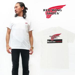 REDWING レッドウィング 半袖 ロゴ Tシャツ LOGO ホワイト Made in U.S.A RW95080｜earthmarket1