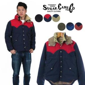 シュガーケーン レザーヨーク ウエスタン ダウンジャケット 美品 SUGAR CANE シュガーケーン ダウン ジャケット レザー ヨーク