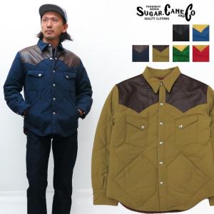 SUGAR CANE シュガーケーン ダウン ジャケット レザー ヨーク