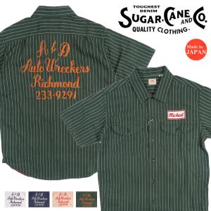 SUGAR CANE シュガーケーン 半袖 バンダナ柄 オープンカラーシャツ