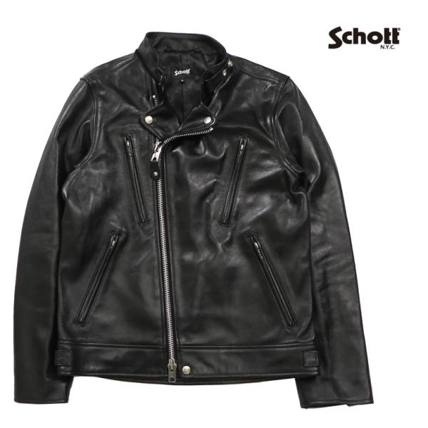 ショット Schott ラムレザー ダブル ブレスト ライダース ジャケット 羊革 3101048