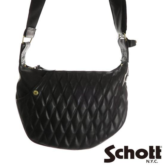 ショット Schott レザー バナナ バッグ クラシック キルティング パッド sct310902...