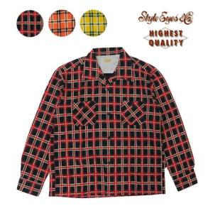 Style Eyes スタイルアイズ 長袖 フランネル シャツ チェック "PRINTED PLAID" SE28263｜earthmarket1