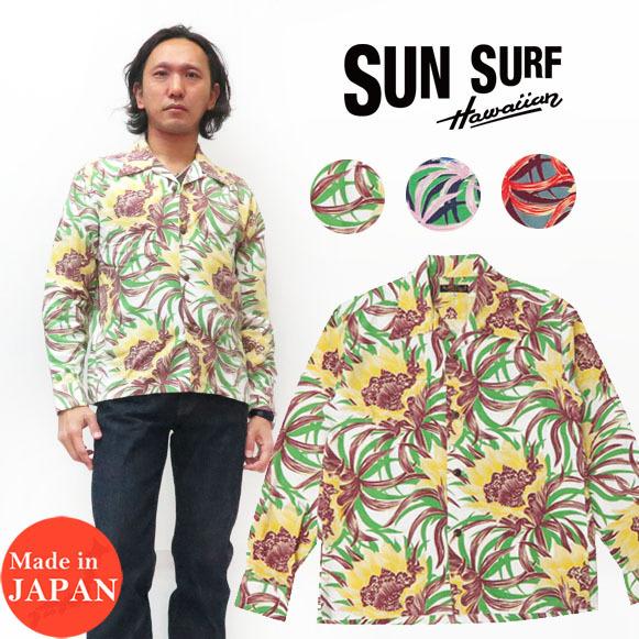 サンサーフ SUN SURF 長袖 コットンフランネルシャツ アロハ NIGHT BLOOMING ...