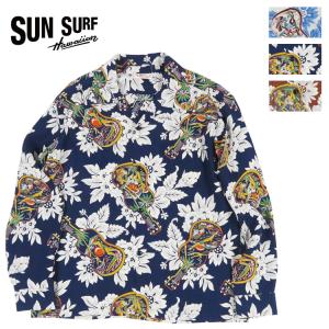 SUN SURF 東洋エンタープライズ アロハシャツ(M)ウクレレ HAWAII SUN SURF サンサーフ L/S RAYON HAWAIIAN SHIRT 長袖レーヨン
